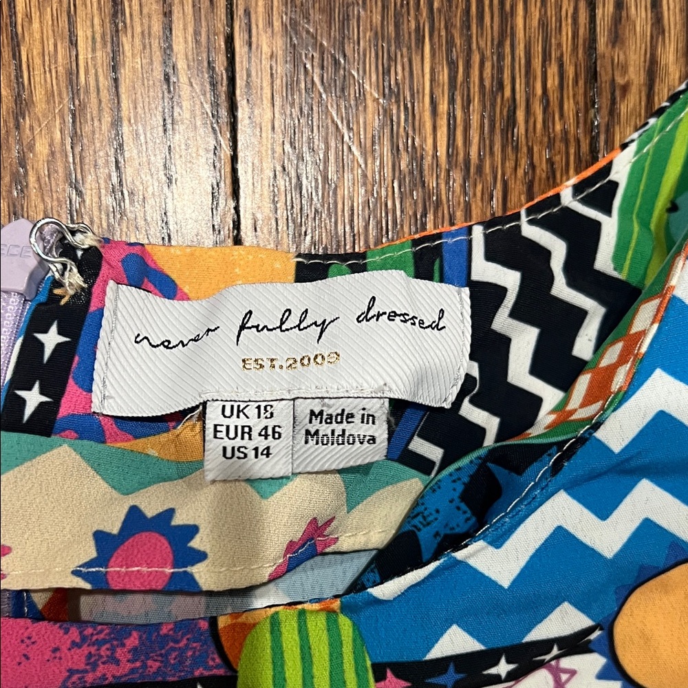 Never Fully Dressed Multicolor Geometric Dress - image 2